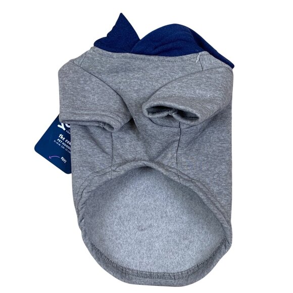 YoulY Pet Dog Hoodie XS Hooman Shadow Gray & Blue Cotton Blend 11-13 Inches - Picture 3 of 5